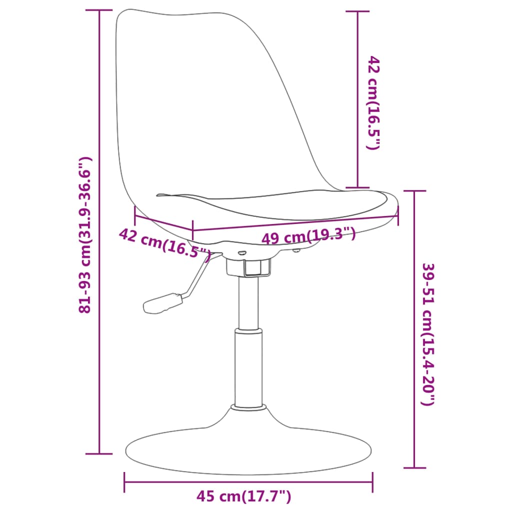 Eetkamerstoelen draaibaar 4 st stof lichtgrijs