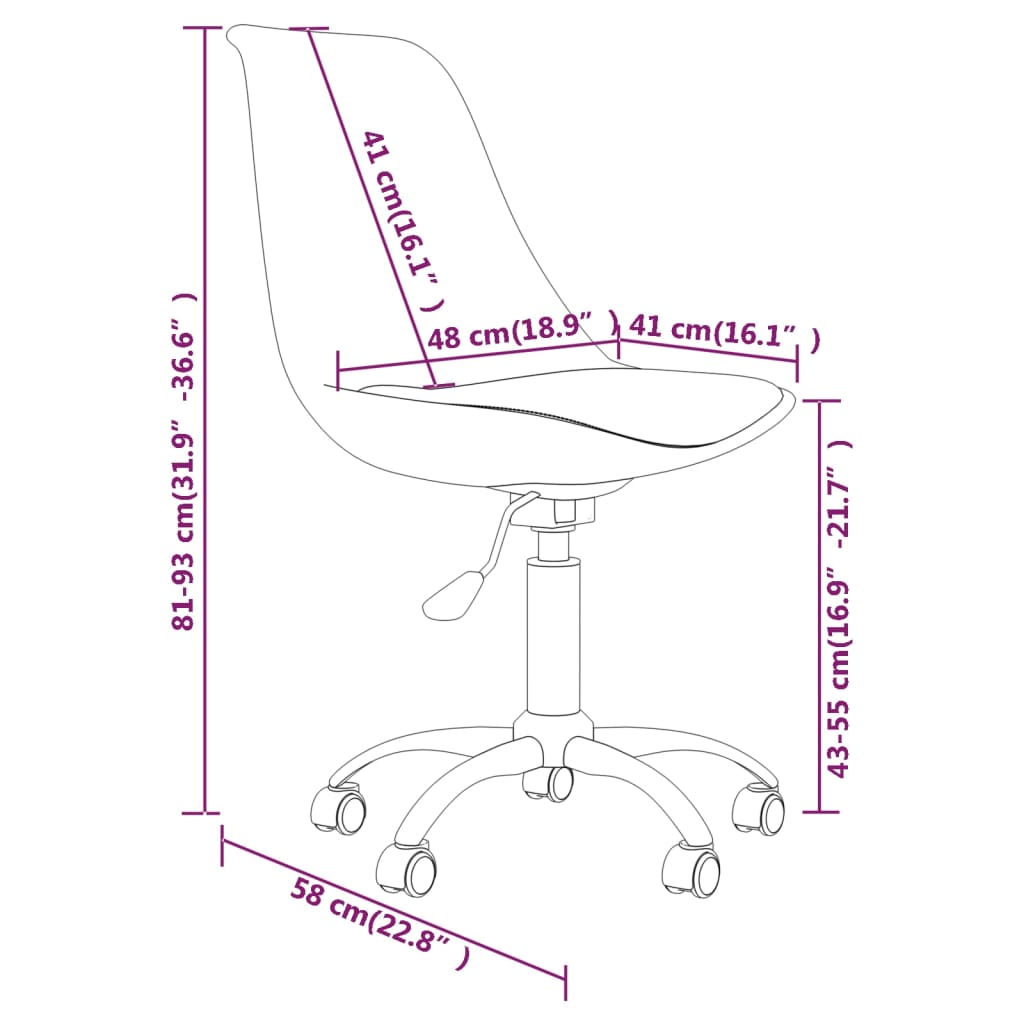 Eetkamerstoelen draaibaar 2 st stof bruin