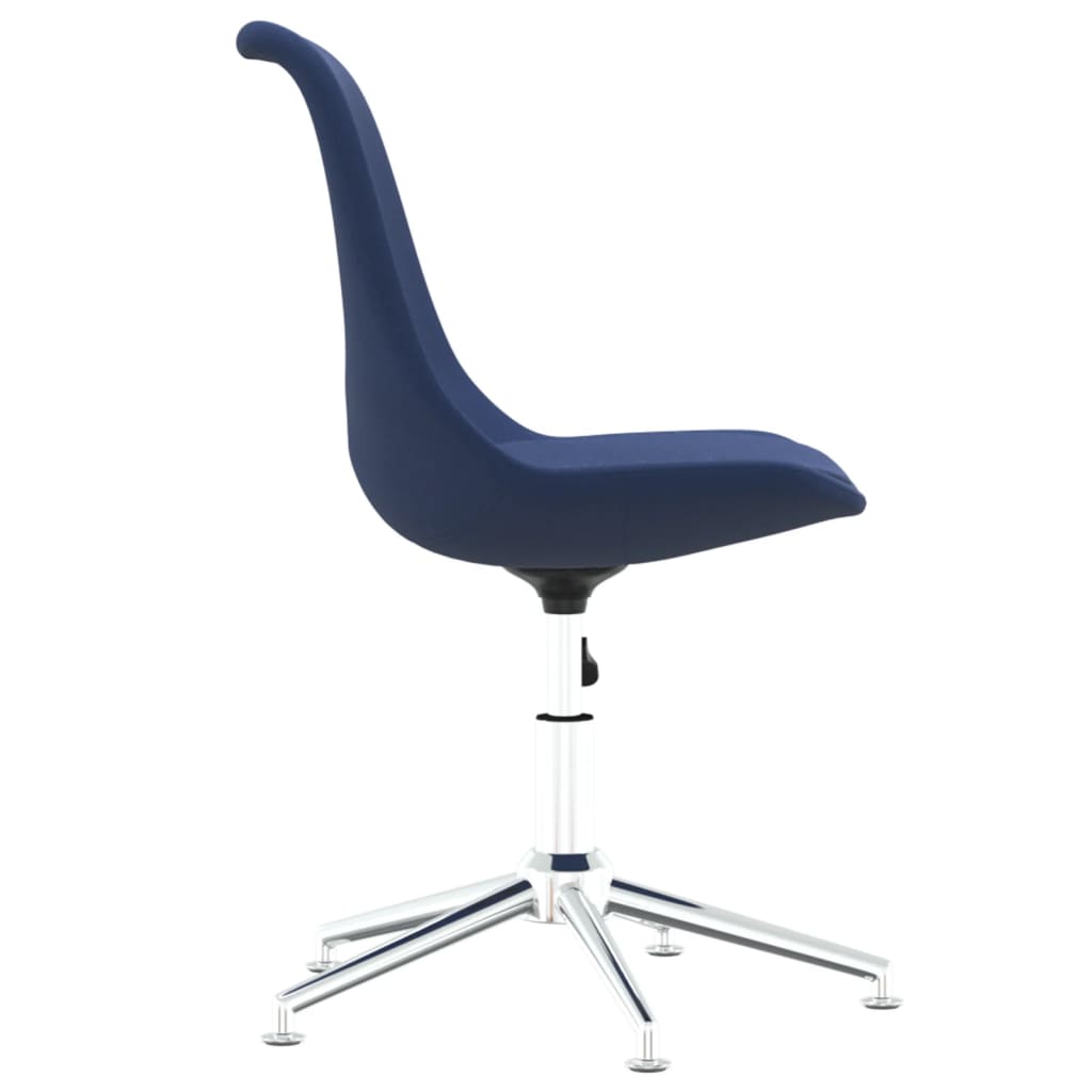 Eetkamerstoelen 2 st draaibaar stof blauw