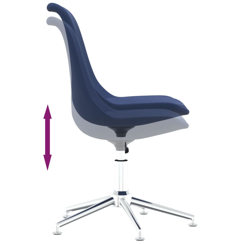 Eetkamerstoelen 2 st draaibaar stof blauw