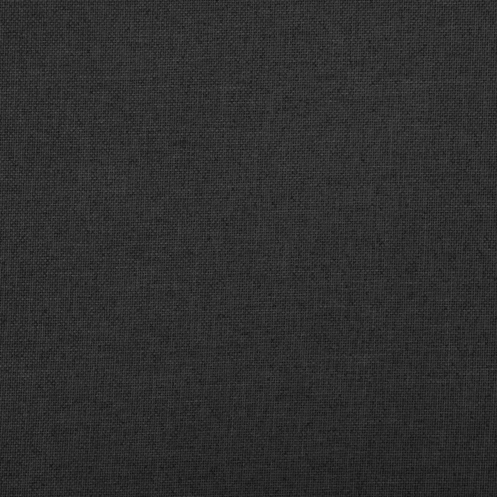 Opbergbank inklapbaar 76x38x38 cm kunstlinnen zwart