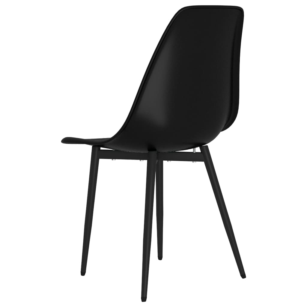 Eetkamerstoelen 6 st PP zwart