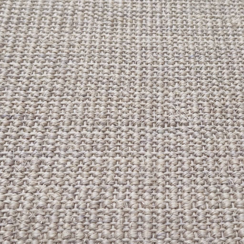 Vloerkleed 80x300 cm natuurlijk sisal zandkleurig