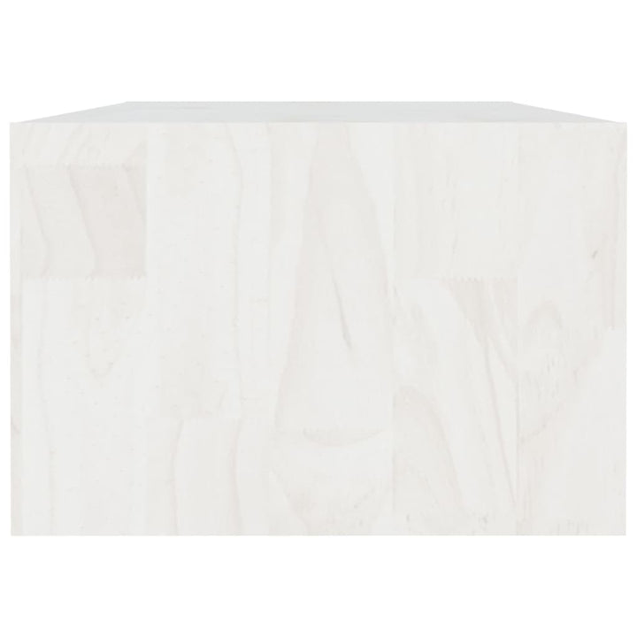 Salontafel 110x50x34 cm massief grenenhout wit