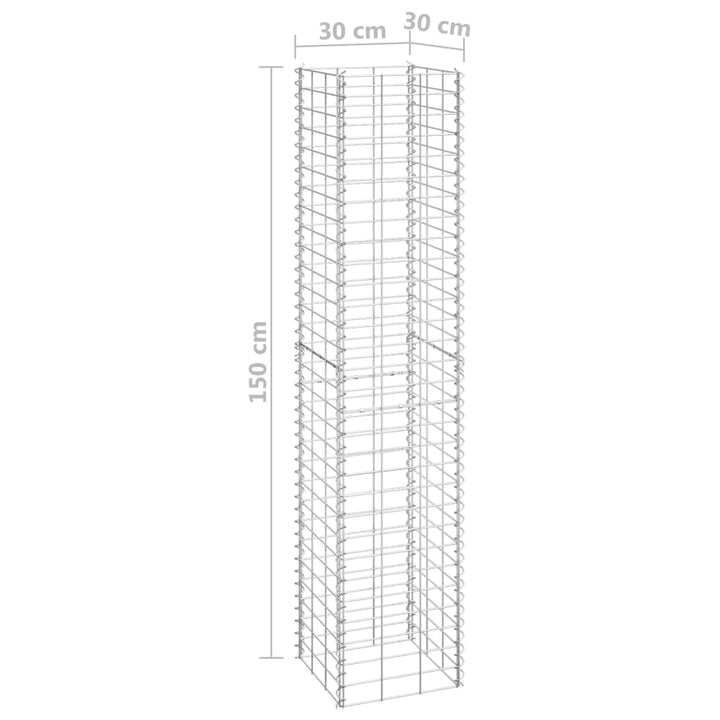 Schanskorf plantenbakken 3 st verhoogd 30x30x150 cm ijzer