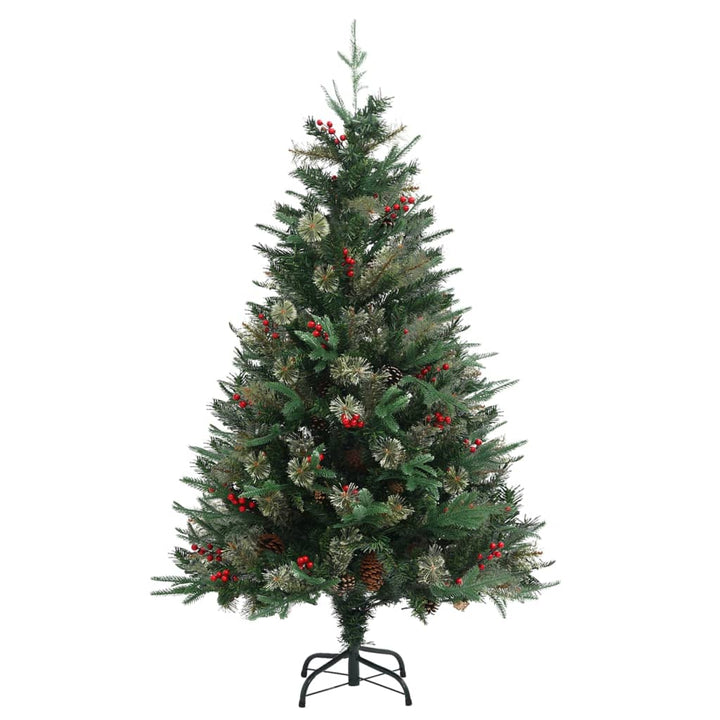 Kerstboom met dennenappels 120 cm PVC en PE groen