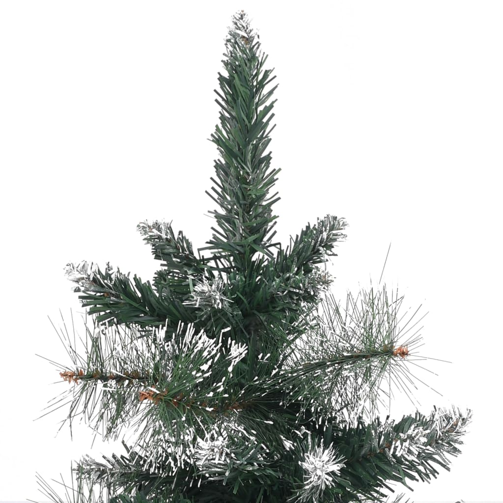Kunstkerstboom met standaard 60 cm PVC groen en wit