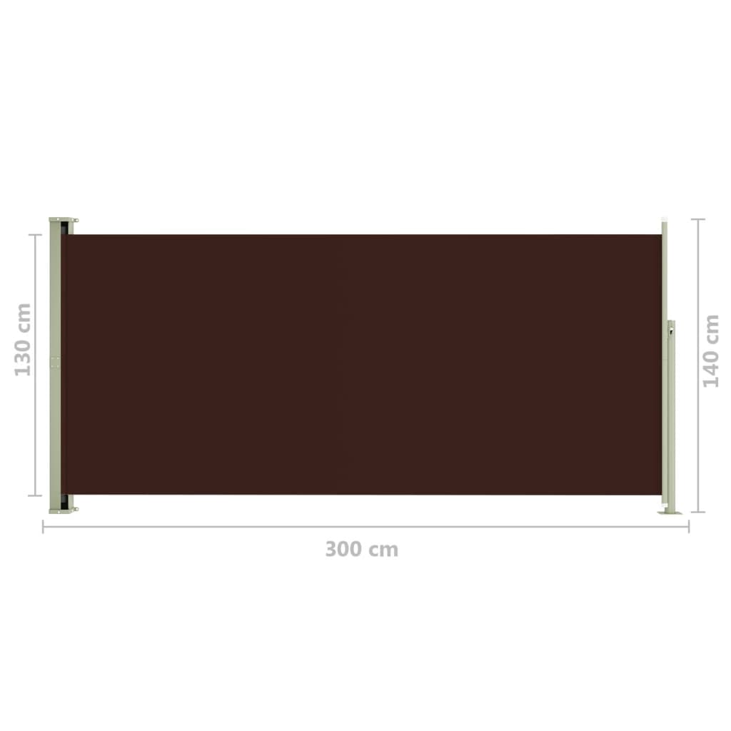 Tuinscherm uittrekbaar 140x300 cm bruin