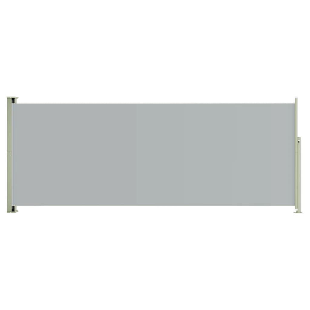 Tuinscherm uittrekbaar 117x300 cm grijs