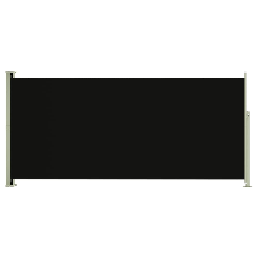 Tuinscherm uittrekbaar 140x300 cm zwart