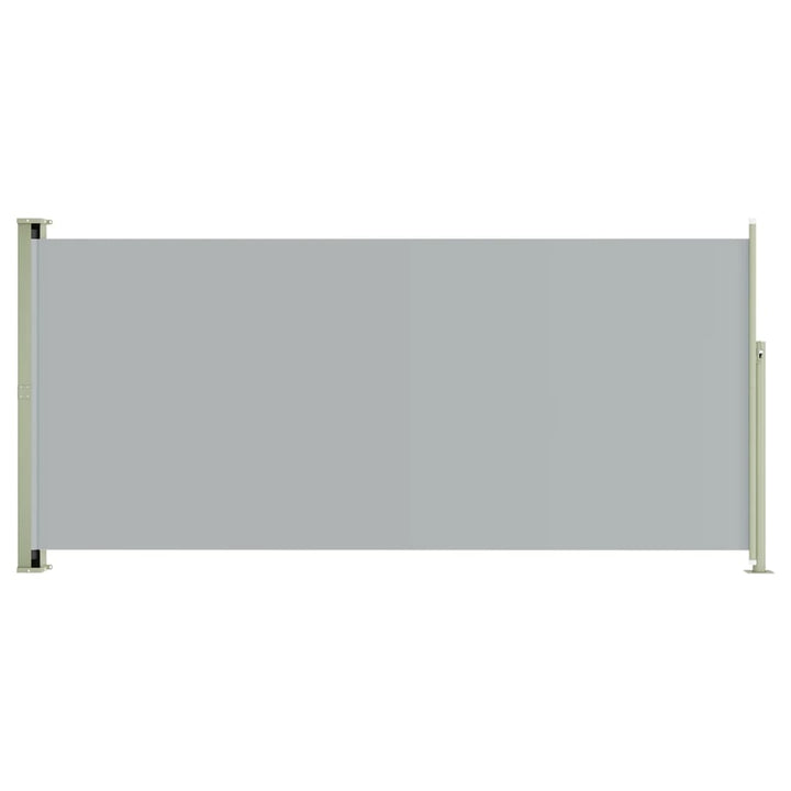 Tuinscherm uittrekbaar 140x300 cm grijs