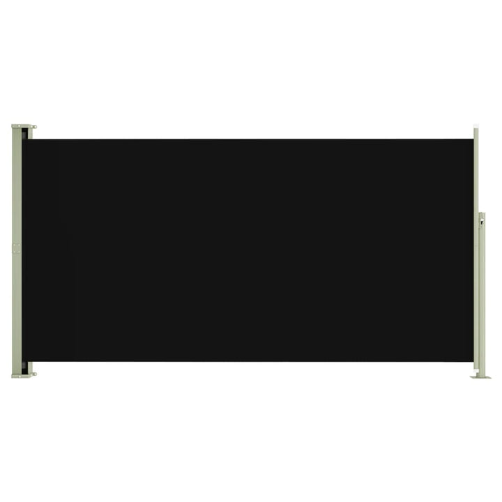 Tuinscherm uittrekbaar 160x300 cm zwart