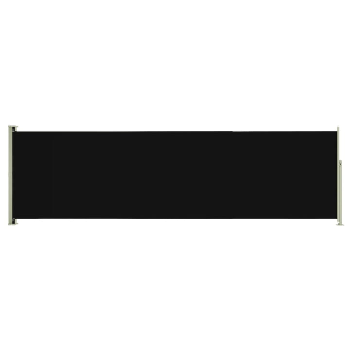 Tuinscherm uittrekbaar 180x600 cm zwart