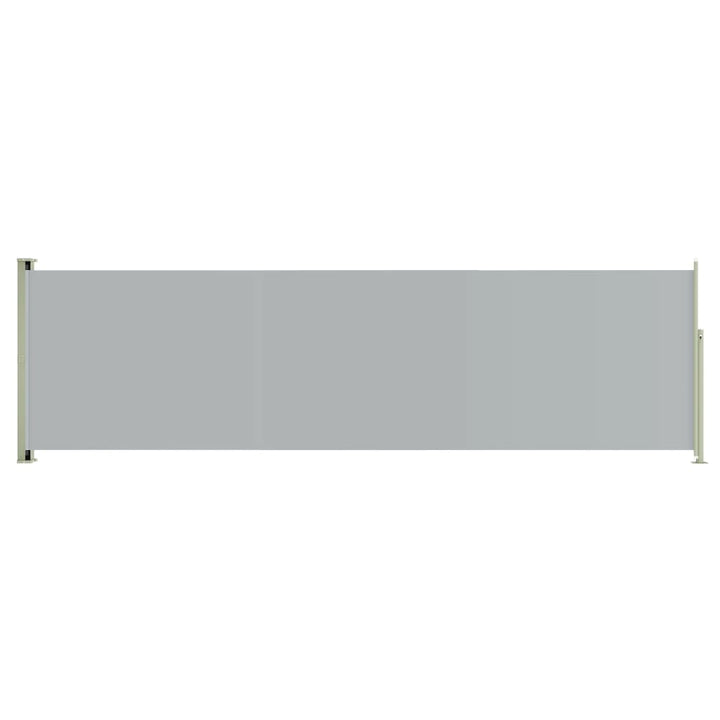Tuinscherm uittrekbaar 180x600 cm grijs