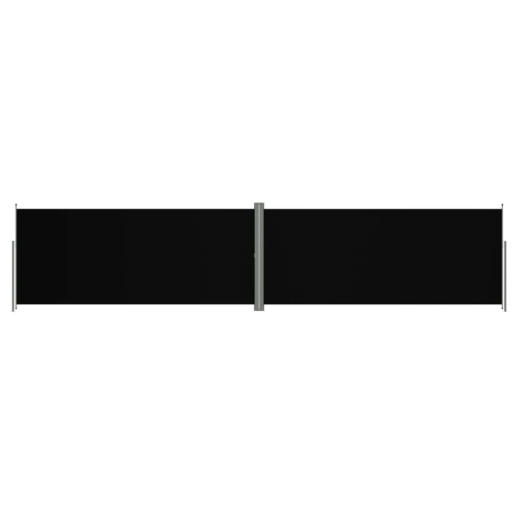Tuinscherm uittrekbaar 220x1000 cm zwart