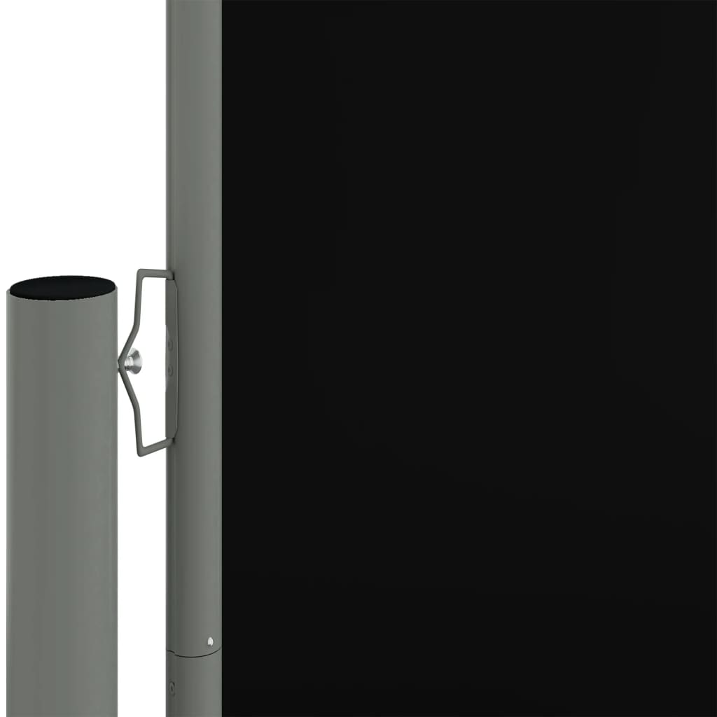 Tuinscherm uittrekbaar 160x1200 cm zwart
