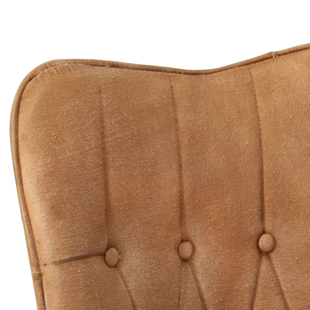 Fauteuil canvas bruin