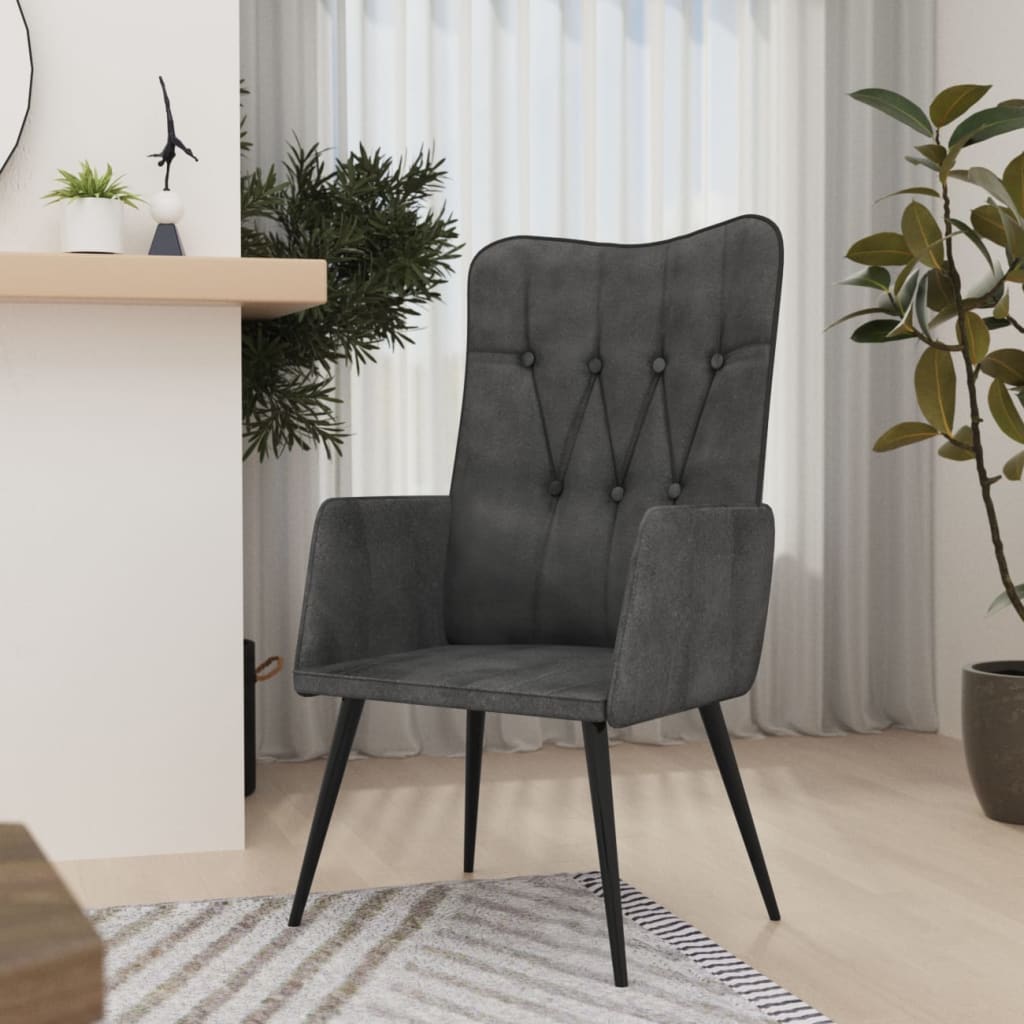 Fauteuil canvas zwart