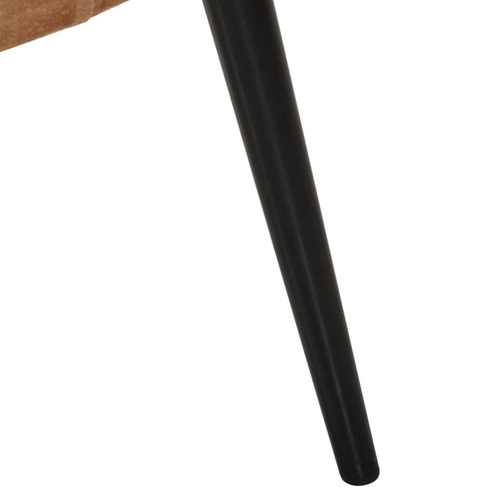 Fauteuil met voetensteun canvas bruin
