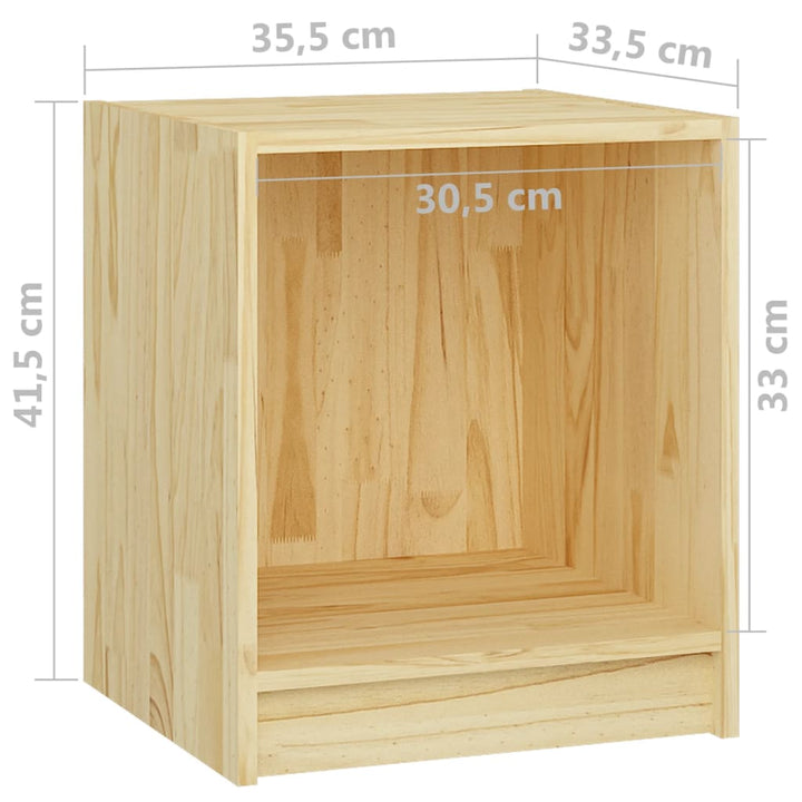 Nachtkastjes 2st 35,5x33,5x41,5 cm massief grenenhout