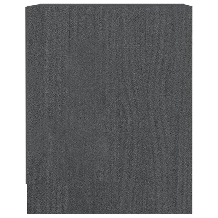 Nachtkastje 35,5x33,5x41,5 cm massief grenenhout grijs