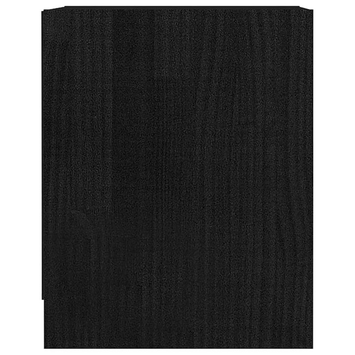 Nachtkastje 35,5x33,5x41,5 cm massief grenenhout zwart