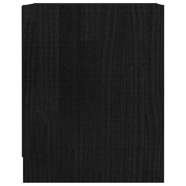 Nachtkastjes 2 st 35,5x33,5x41,5 cm massief grenenhout zwart