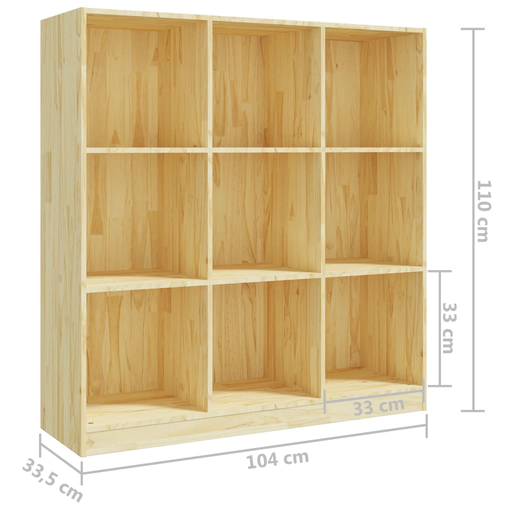 Boekenkast/kamerscherm 104x33,5x110 cm massief groenhout