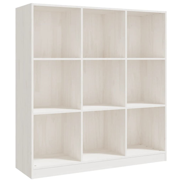 Boekenkast/kamerscherm 104x33,5x110 cm massief grenenhout wit