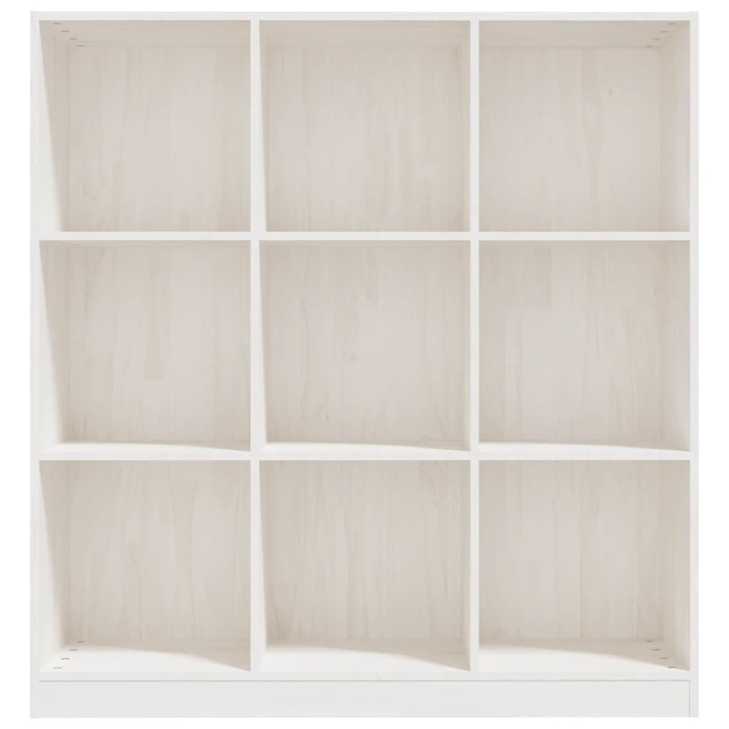 Boekenkast/kamerscherm 104x33,5x110 cm massief groenhout wit