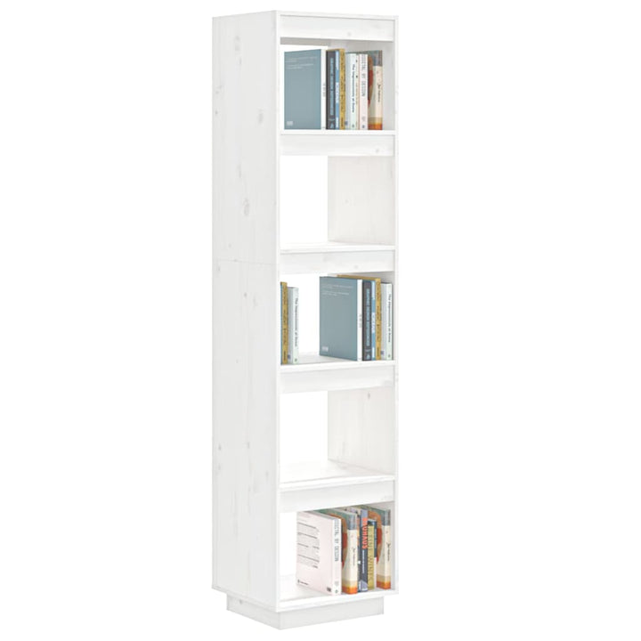 Boekenkast/kamerscherm 40x35x167 cm massief grenenhout wit