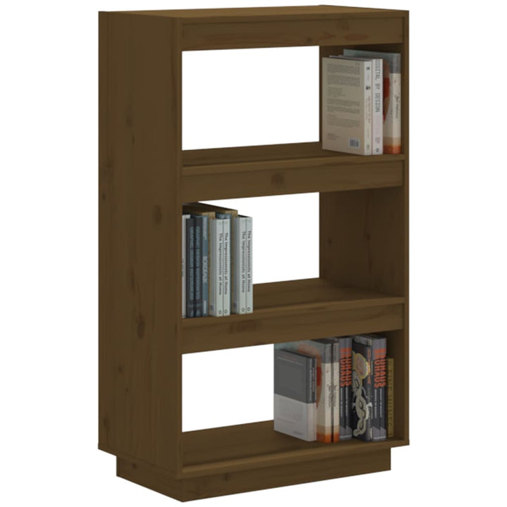 Boekenkast/kamerscherm 60x35x103 cm groenenhout honingbruin