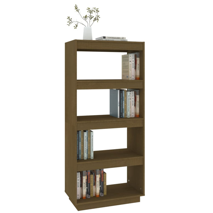 Boekenkast/kamerscherm 60x35x135 cm grenenhout honingbruin