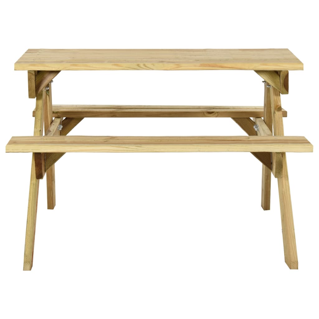Picknicktafel met banken 110x123x73 cm geïmpregneerd grenenhout