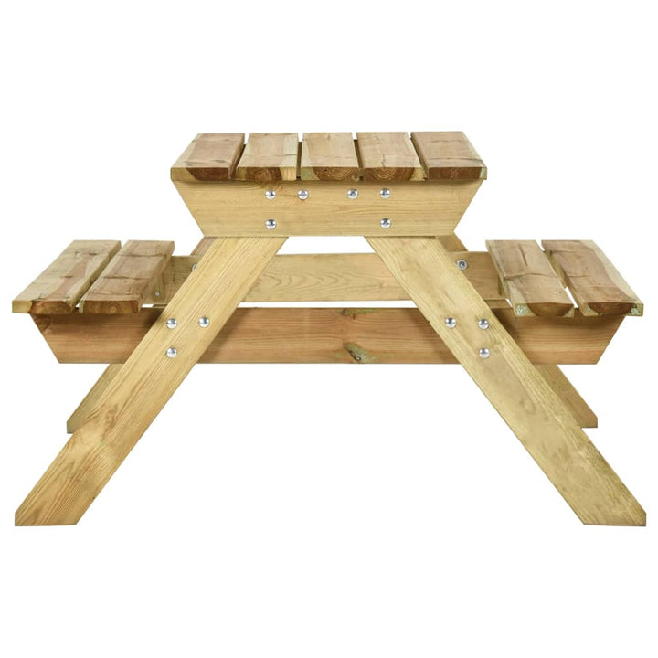 Picknicktafel met banken 110x123x73 cm geïmpregneerd grenenhout