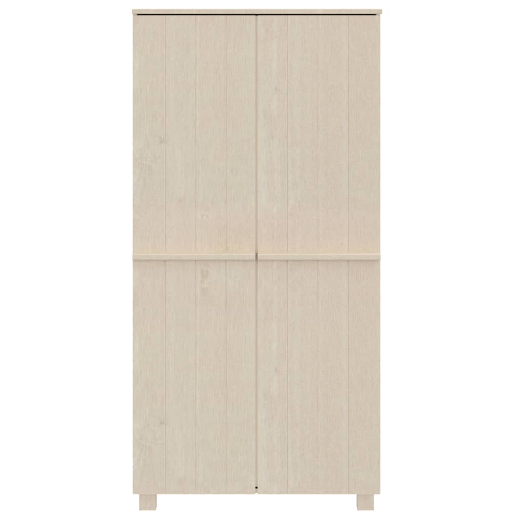 Kledingkast 89x50x180 cm massief grenenhout honingbruin