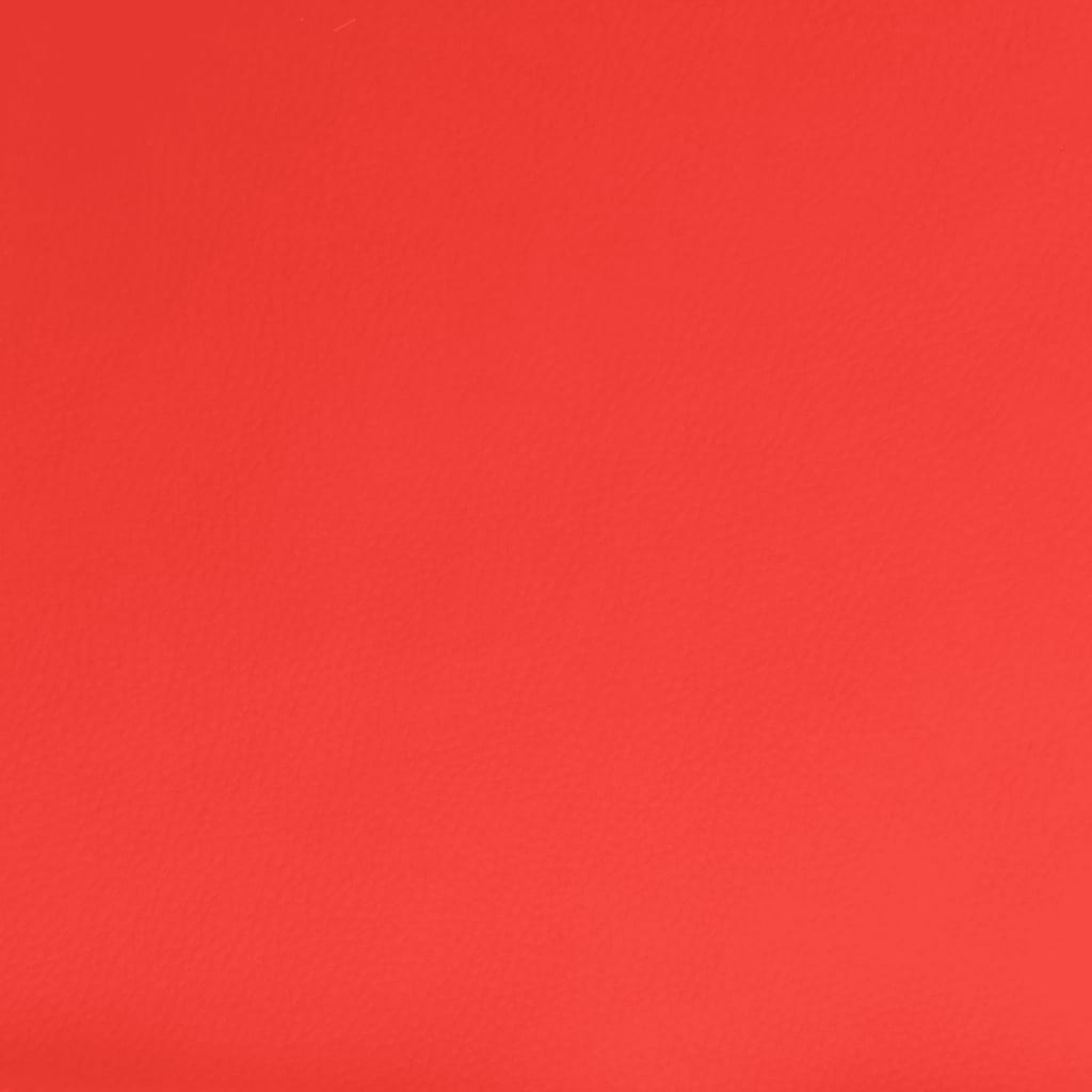Voetenbank 60x60x39 cm kunstleer rood