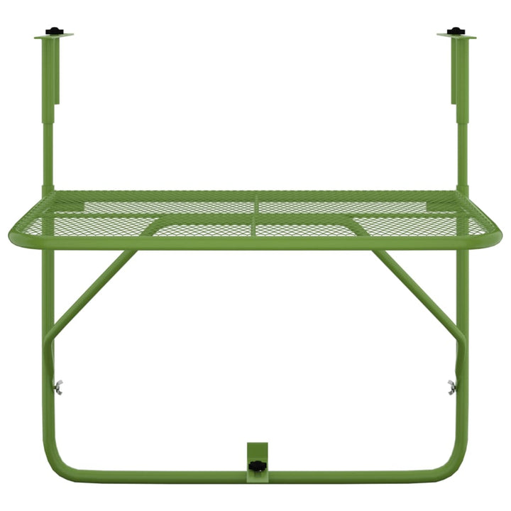Balkontafel 60x40 cm staal groen