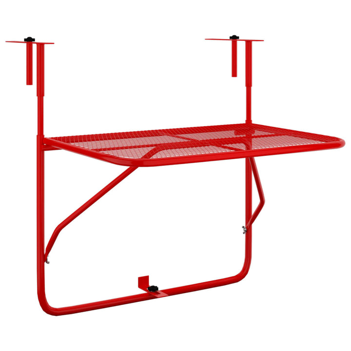 Balkontafel 60x40 cm staal rood