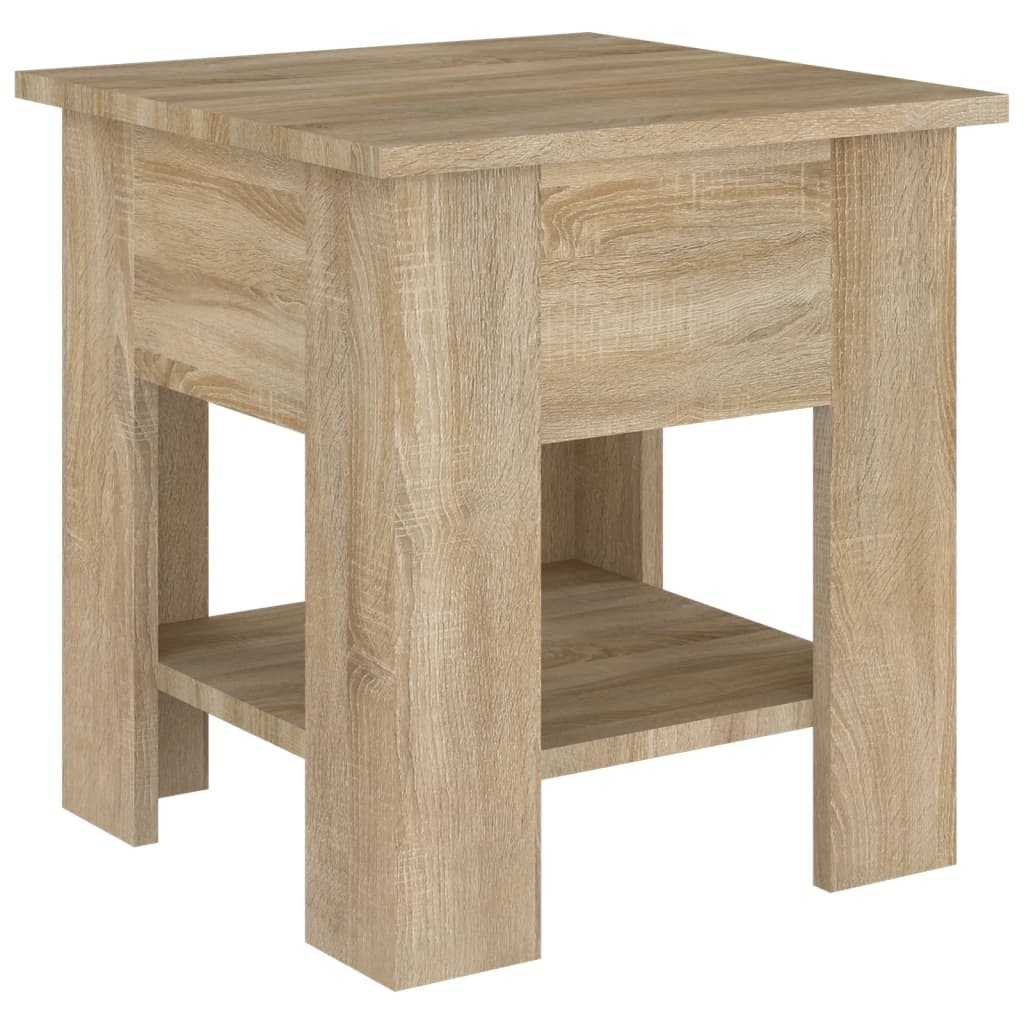 Salontafel 40x40x42 cm bewerkt hout sonoma eikenkleurig