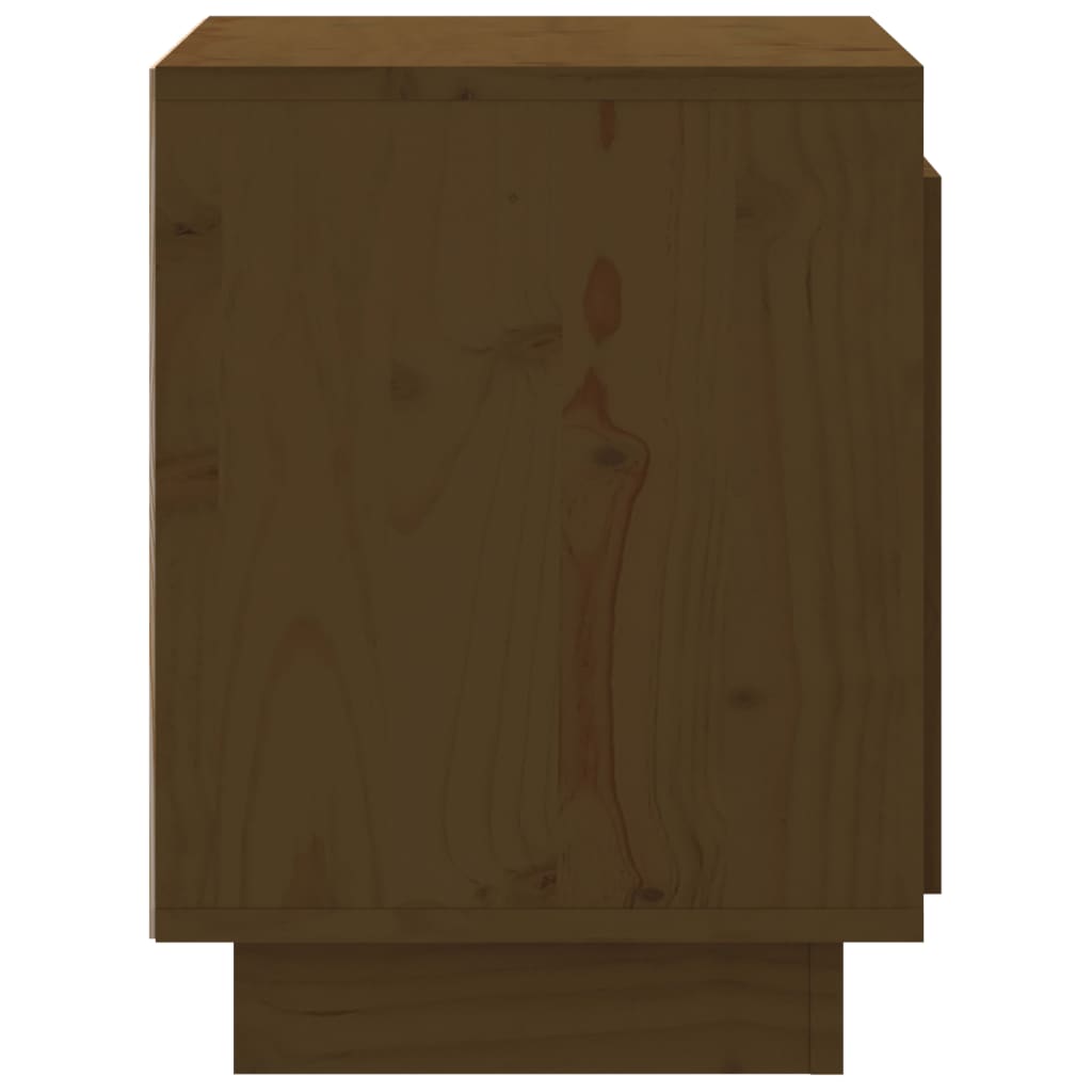 Nachtkastjes 2 st 40x30x40 cm massief grenenhout honingbruin
