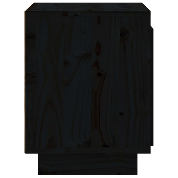 Nachtkastje 40x30x40 cm massief grenenhout zwart