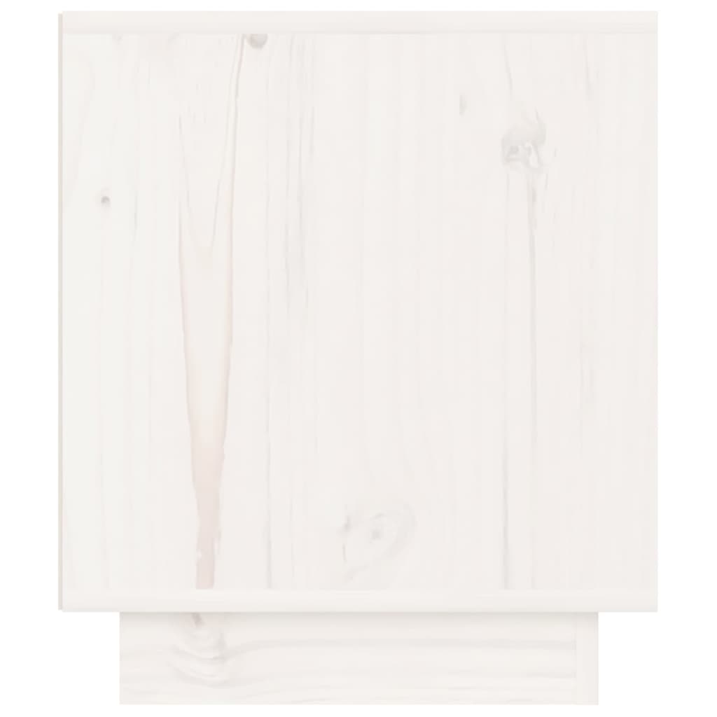 Nachtkastje 40x34x40 cm massief grenenhout wit