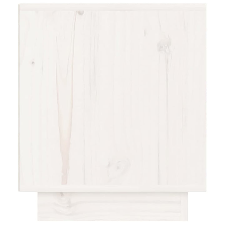 Nachtkastje 40x34x40 cm massief grenenhout wit
