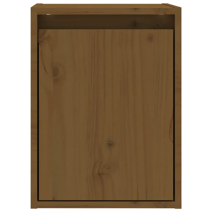 Wandkast 30x30x40 cm massief grenenhout honingbruin