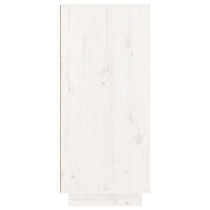 Schoenenkast 60x35x80 cm massief grenenhout wit
