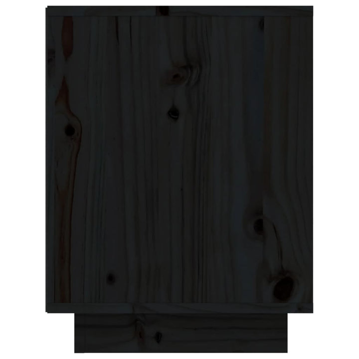 Schoenenkast 60x34x45 cm massief grenenhout zwart