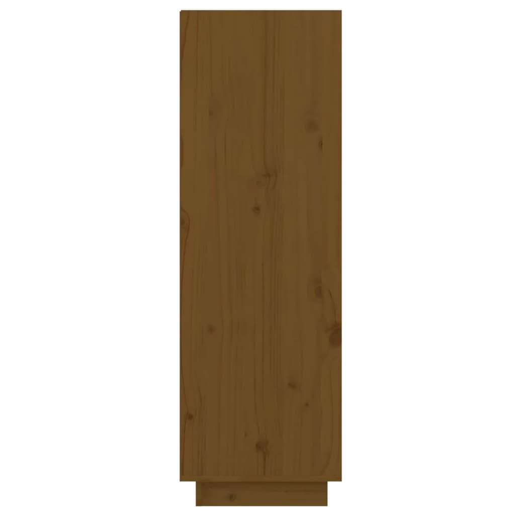 Schoenenkast 60x34x105 cm massief grenenhout honingbruin