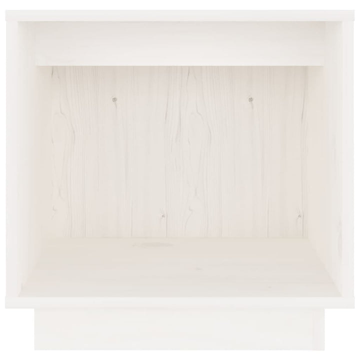 Nachtkastje 40x30x40 cm massief grenenhout wit