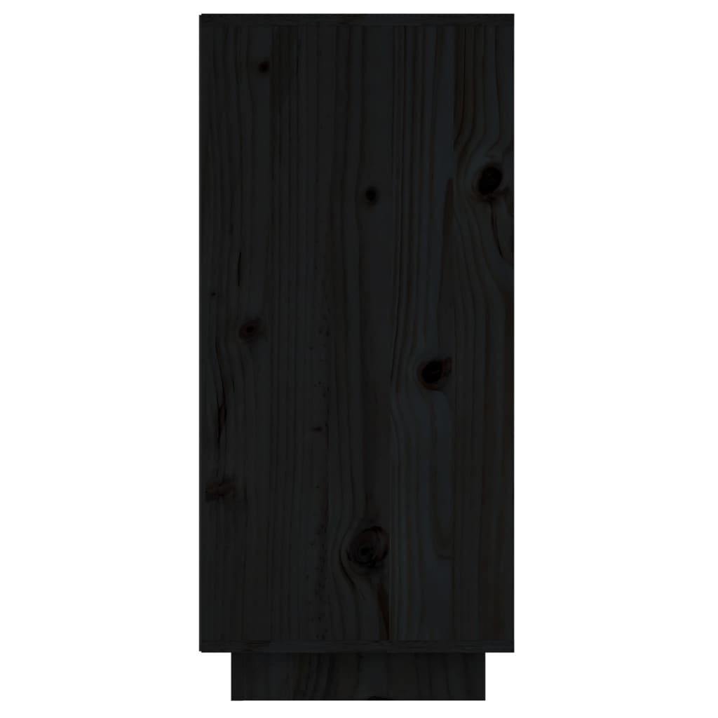 Dressoir 60x34x75 cm massief grenenhout zwart